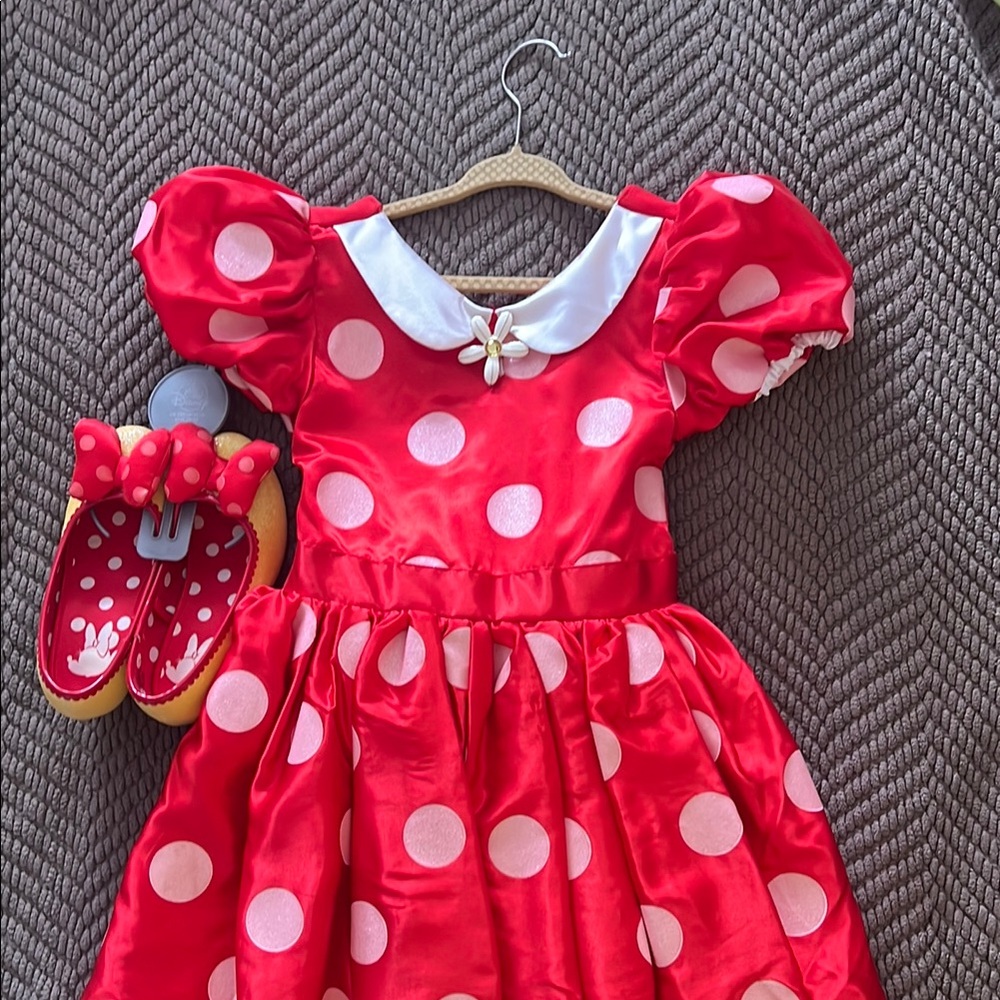 Minnie Mouse Dress! Red Polka Dot Dress with Matching Shoes